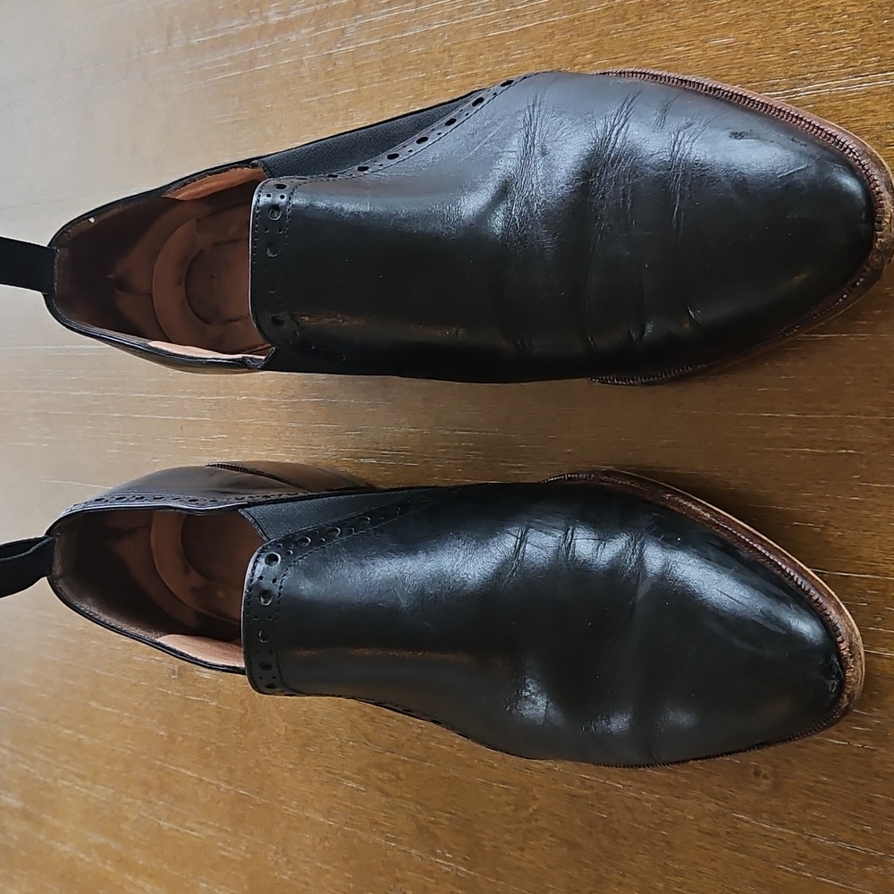 Robert Clergerie Xizzy  Black Leather Slip-On  Oxford Shoe